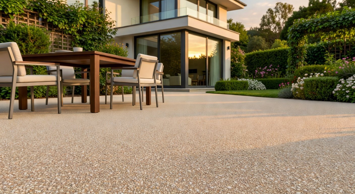 Terrasse en moquette de pierre